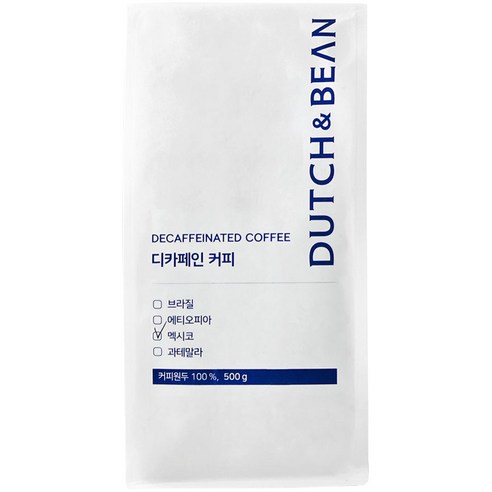더치앤빈 멕시코 디카페인 커피원두, 모카포트, 500g, 1개
