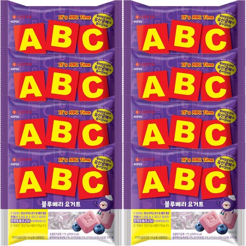 ABC 블루베리 요거트, 172g, 8개
