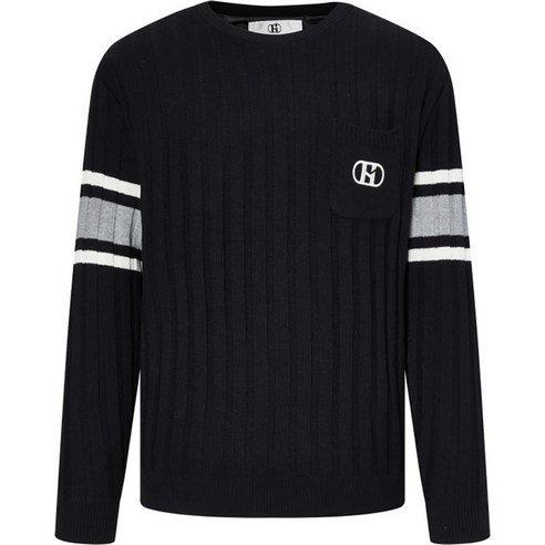 헤지스골프 남성용 포켓배색 울혼방 니트