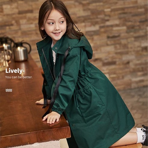여아용 드로스트렌치 야상 자켓 CCV58GJK554