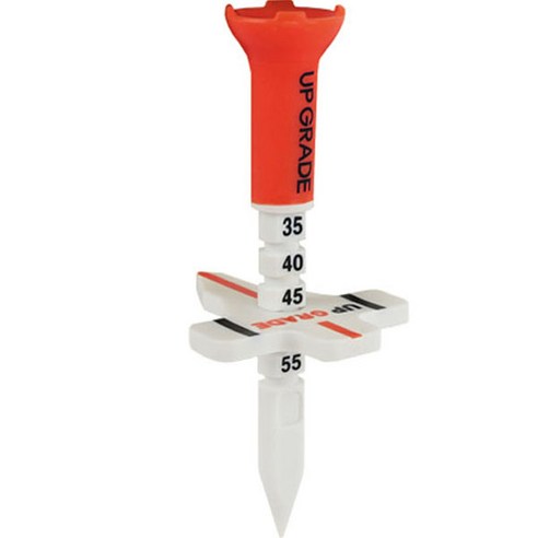 무명정품 업그레이드 에이밍 높이조절 골프티꽂이 1P, 화이트 + 레드, 1개