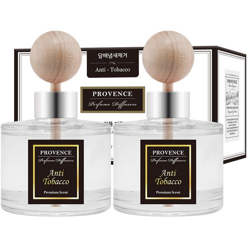 더허브샵 프로방스 퍼퓸 차량용 디퓨저 120ml, 안티타바코, 2개