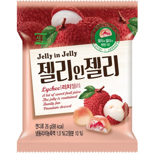 서주 젤리인젤리 리치, 1개, 26g