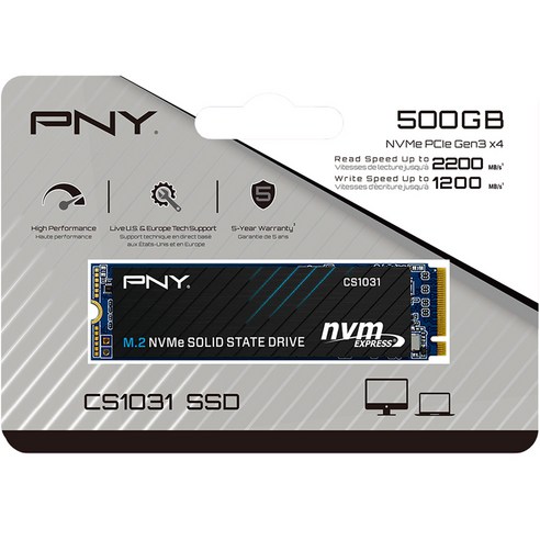 PNY Gen3 M.2 NVMe, CS1031, 500GB