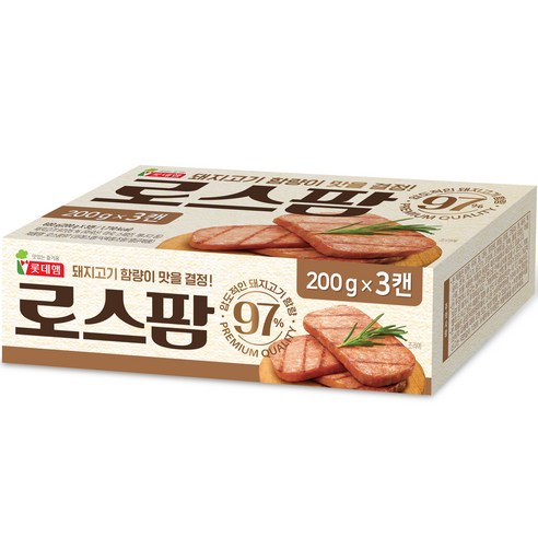 롯데햄 로스팜 97%, 1개, 600g