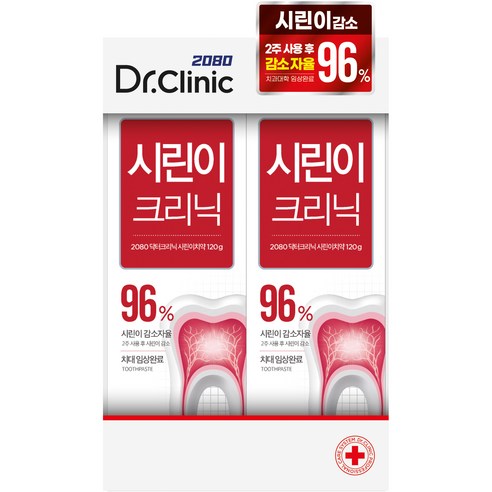 2080닥터크리닉시린이치약, 120g, 2개