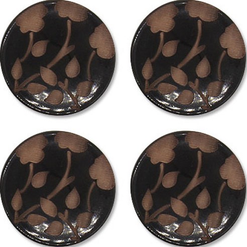 고급 큐빅 가디건 코트 단추 30mm, 꽃3(브라운), 4개