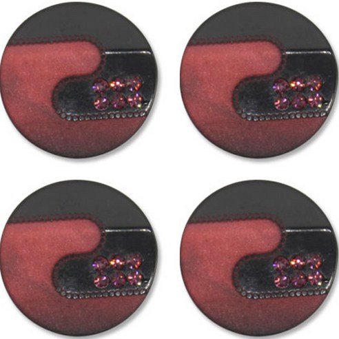 고급 큐빅 가디건 코트 단추 30mm, 보석1(와인), 4개