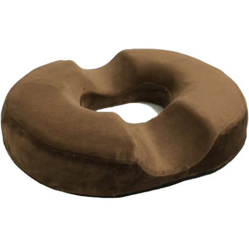 홈블리 메모리폼 시트 도넛방석, 브라운, 1개