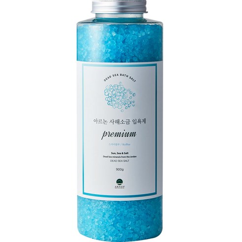 아르논 사해소금 입욕제 프리미엄 스카이블루 스킨프레쉬향, 1개, 900g