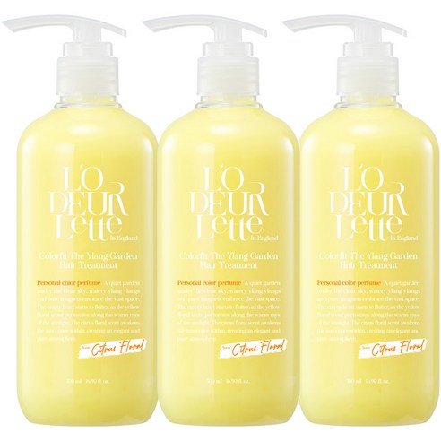 로더렛 인 잉글랜드 컬러핏 더 일랑 가든 헤어 트리트먼트, 500ml, 3개