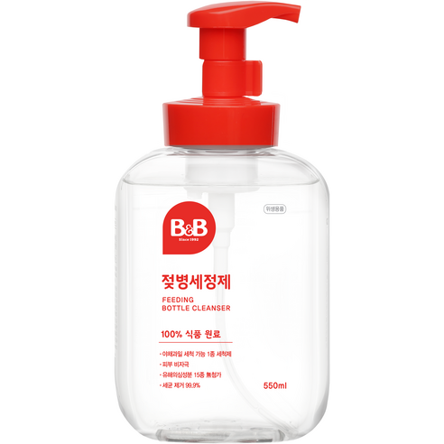 비앤비 젖병세정제 거품형 리뉴얼, 550ml, 1개 550ml × 1개 섬네일