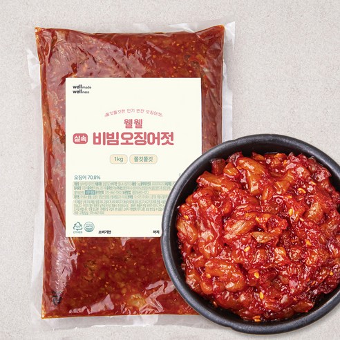 웰웰 실속 비빔 오징어젓, 250g, 1개 밥반찬 Best Top5 웰웰 실속 비빔 오징어젓, 250g, 1개 밥반찬 Best Top5