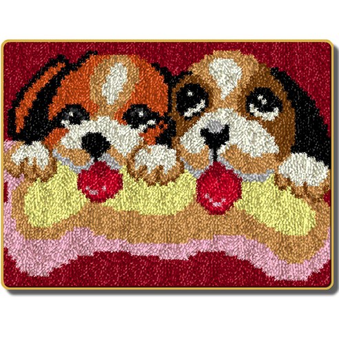 더인홈 강아지 십자수 DIY 패키지 50 x 38 cm 컬러 도안, TYPE3, 1개