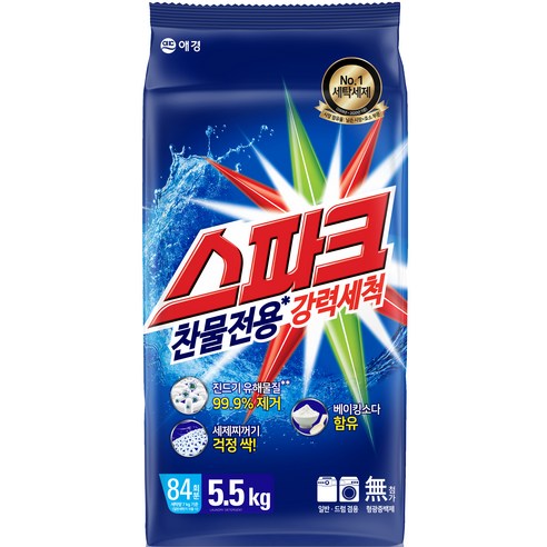 스파크 세탁세제 리필, 5.5kg, 1개