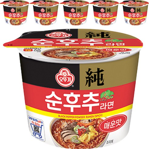 오뚜기 순후추 매운맛 큰컵 105g, 6개