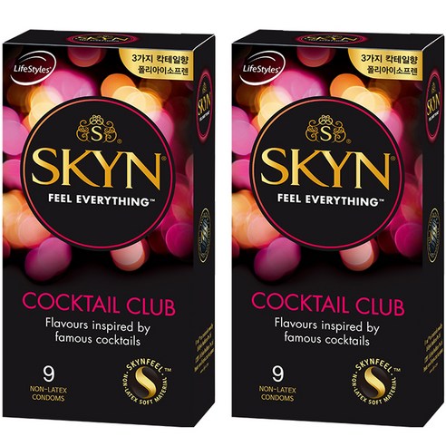 SKYN 칵테일 클럽 일반형 콘돔, 2개, 9개입
