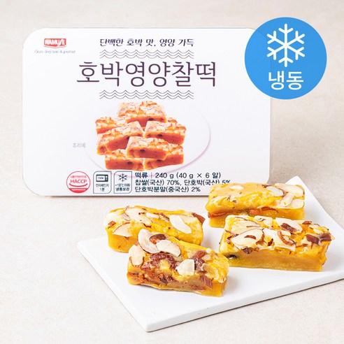 나무새 호박영양찰떡 6알 (냉동), 1개, 240g
