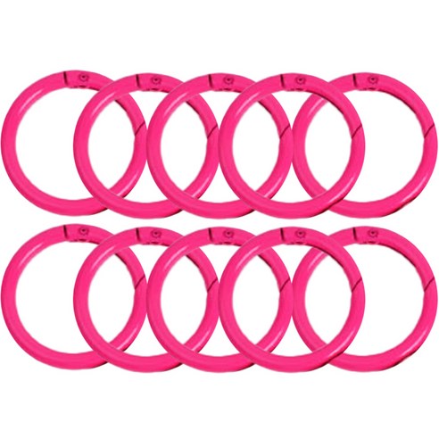 오픈형 컬러오링 32mm, 10개, 진핑크