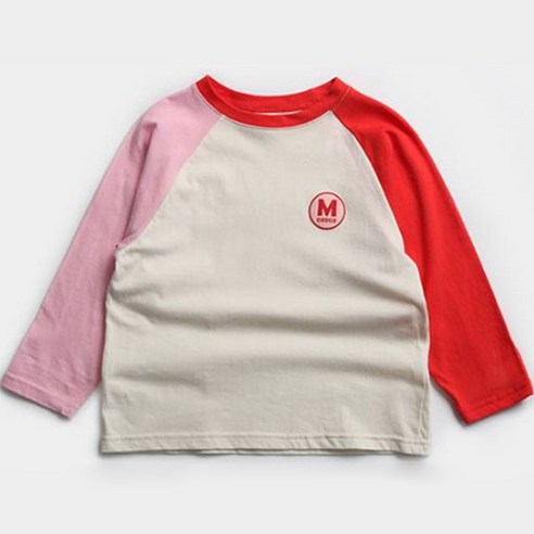 초코몽 아동용 엠 라글란 티셔츠