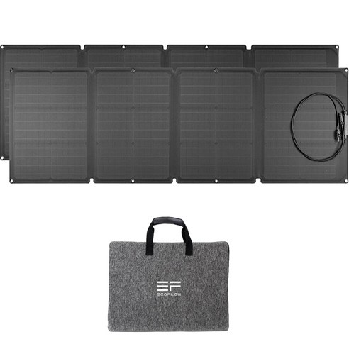 에코플로우 파워뱅크 델타1300 리버맥스 리버프로 캠핑용 휴대용 차박 낚시 태양광 고속충전 대용량 220V 에코플로우 태양광 패널 110W 2p, 에코플로우 태양광 패널 2개, 1개