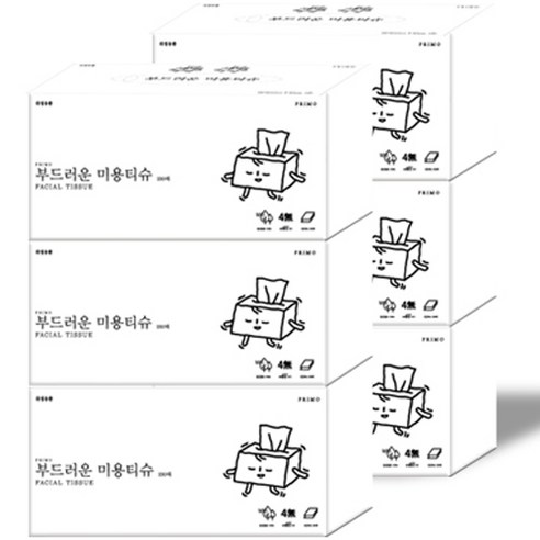 프리모 부드러운 미용티슈 2겹 230매, 3개입, 2개