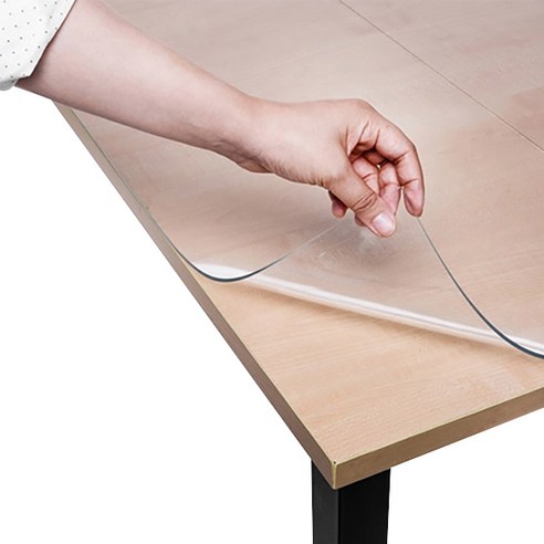 쾌청 책상 테이블 매트 데스크 패드, 투명, 60 x 60 x 0.1 cm, 1개