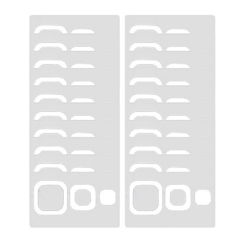 데이소이 다양한 모양 미끄럼 방지 스티커, 01 네모 화이트, 20개
