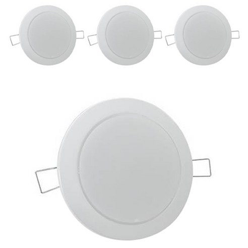 20W KS인증 주백색 고급형 LED 매입등, 화이트, 4개