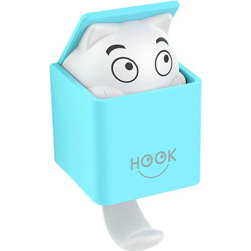 귀여운 고양이 후크, 1개, 블루