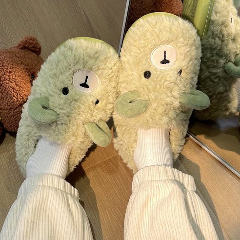 에버하우스 뽀글뽀글 양 거실화, 그린