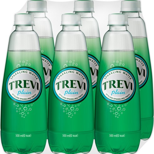 트레비 플레인 탄산수, 500ml, 6개