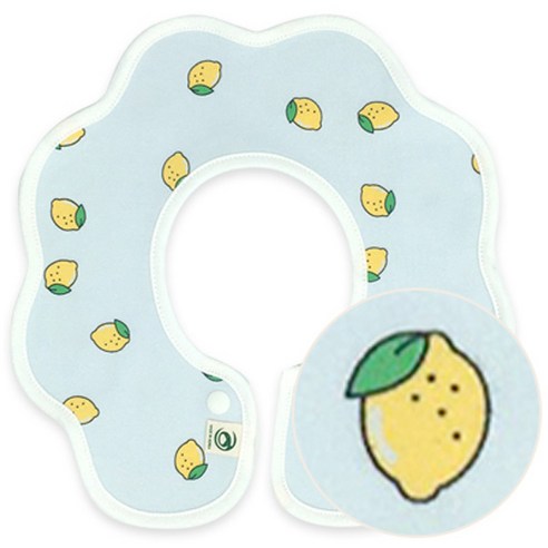 롤링턱받이, 레몬 롤링턱받이 블루, 1개, 1개