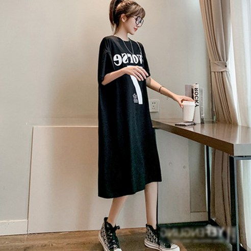 빅사이즈원피스 하이어리 여성용 뒷트임 오버핏 롱 원피스 Best Top3