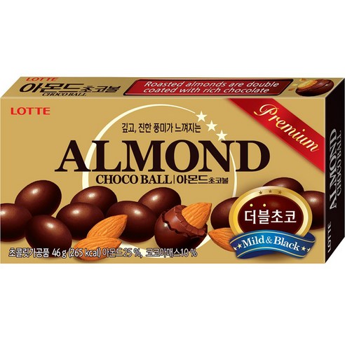 롯데웰푸드 아몬드 초코볼, 46g, 1개