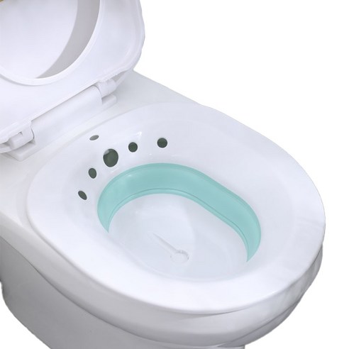 더자카 핑크 색상 접이식 변기용 좌욕기 1개 일회용좌욕