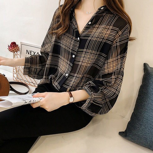 두봄 여성용 긴팔 셔츠 남방