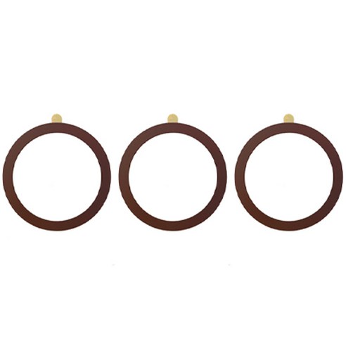 제이엔 맥세이프 호환 자석 스티커, 브라운, 3개