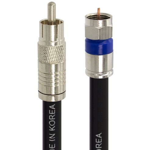 솔탑 국산 고급형 RCA TO RF 5C 압착 방수 TV 동축 콤보 케이블 블랙, SOLTOP-780, 1개