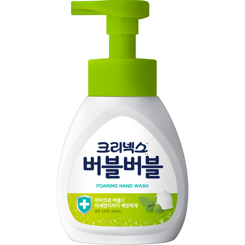 크리넥스 버블버블 핸드워시 힐링그린, 1개, 250ml