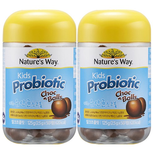 네이처스웨이 키즈 유산균 초코볼, 50정, 2개