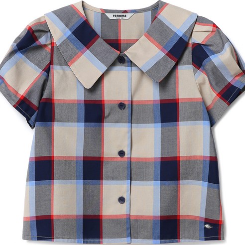 레노마키즈 여아용 빅카라 시그니처 체크 블라우스 R2321B351