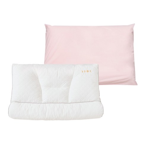 마이핏베개  수면공감 우유베개 이지핏 베개 + 소프트워싱 커버 세트, 베이비핑크, 1세트