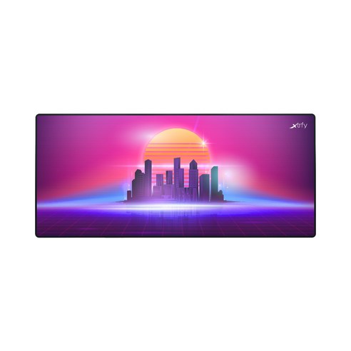 xtrfy GP5 마우스 게이밍 패드 XL, Retrowave, 1개