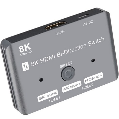 컴스 2포트 HDR 8K 60Hz HDMI 양방향 스위치 모니터 선택기, JA091