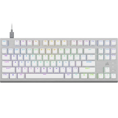 커세어 K60 RGB PRO TKL OPX 게이밍 기계식 영문 키보드, 텐키리스, 화이트, RGP0140