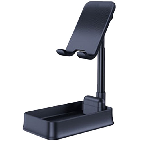 코끼리리빙 휴대용 접이식 태블릿 PC 휴대폰 거치대, KHG-0910, 블랙