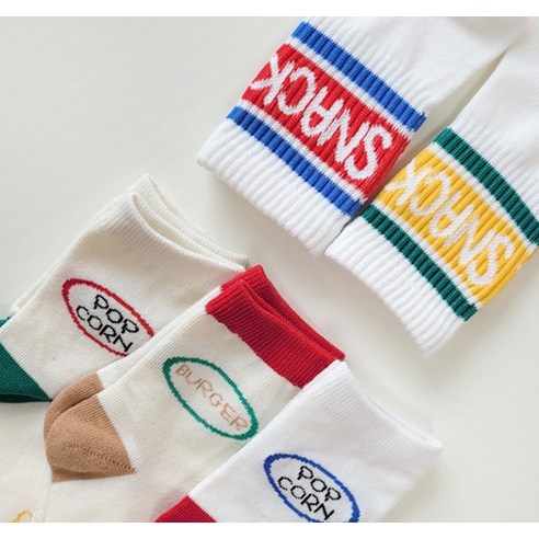 아이의 발에 행복을 선물하세요, 디어삭스 아동용 양말 스낵 5종세트