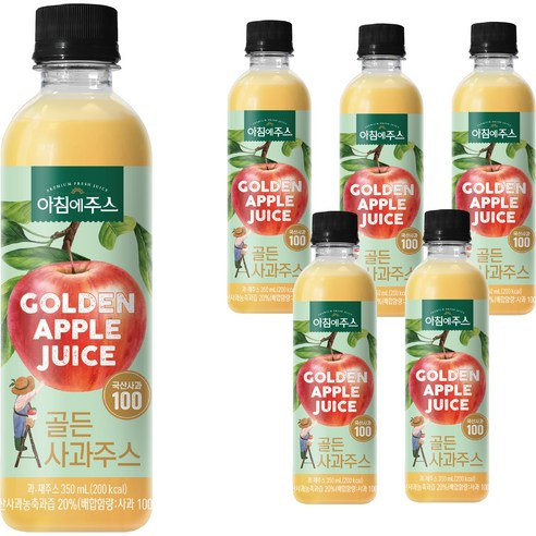 서울우유 아침에주스 사과주스, 350ml, 6개