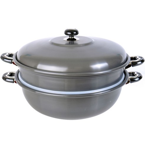 유진토스코 다용도 경질 코팅 2단 찜솥 세트 34cm, 지름 340mm x 1번높이 92mm x 2번높이 112mm, 1세트